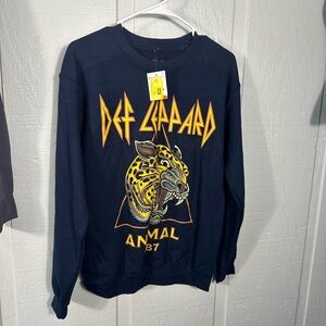 Def Leppard  Animal 1987 Navy Sweatshirt Size Small NWOT